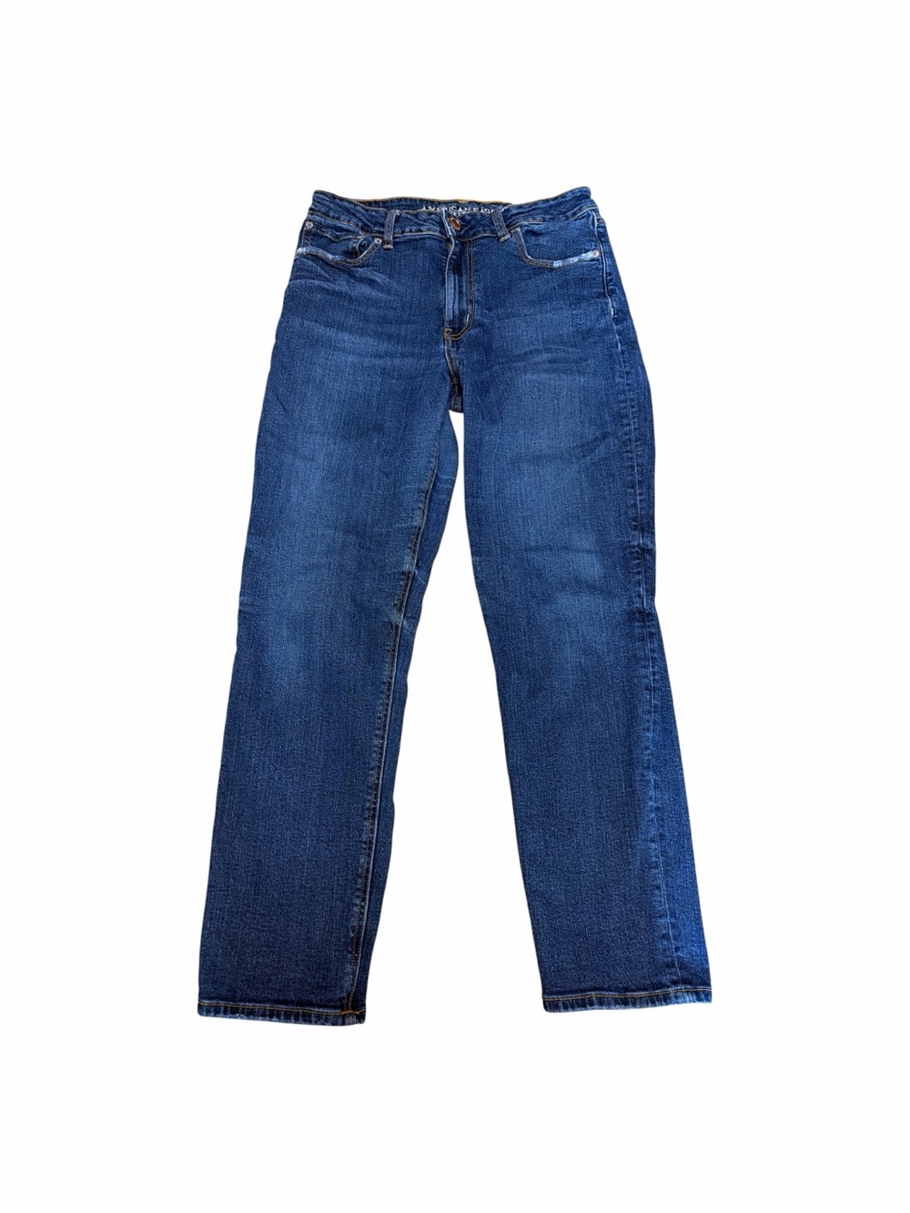 American Eagle Vintage Hi Rise Straight Jeans 12 Long Dark Wash